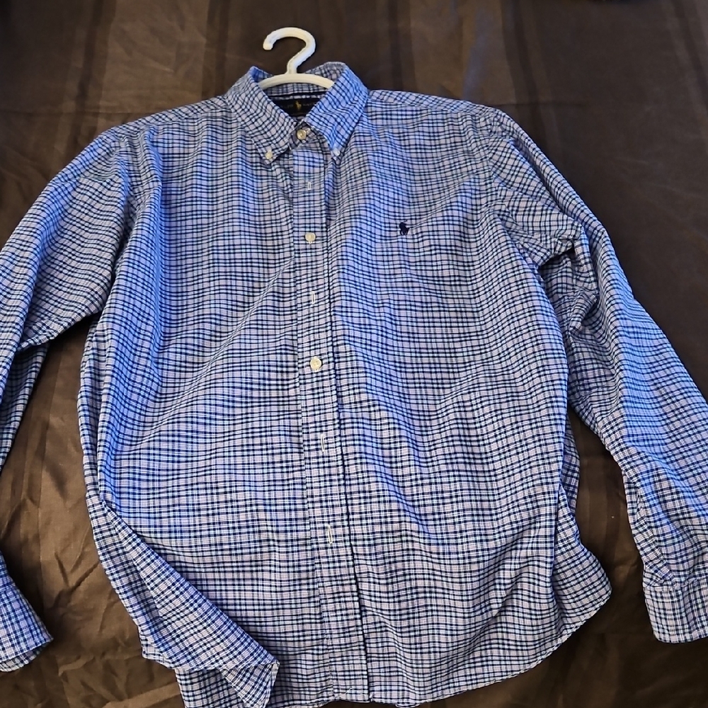 Polo Ralph Lauren Blue and White Checkered Shirt